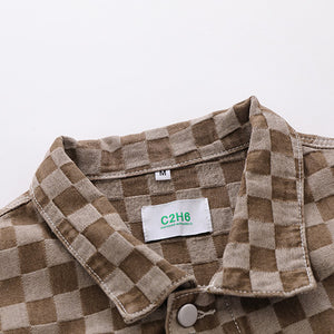 Checked Jean Jacket - Luxestreetwear™