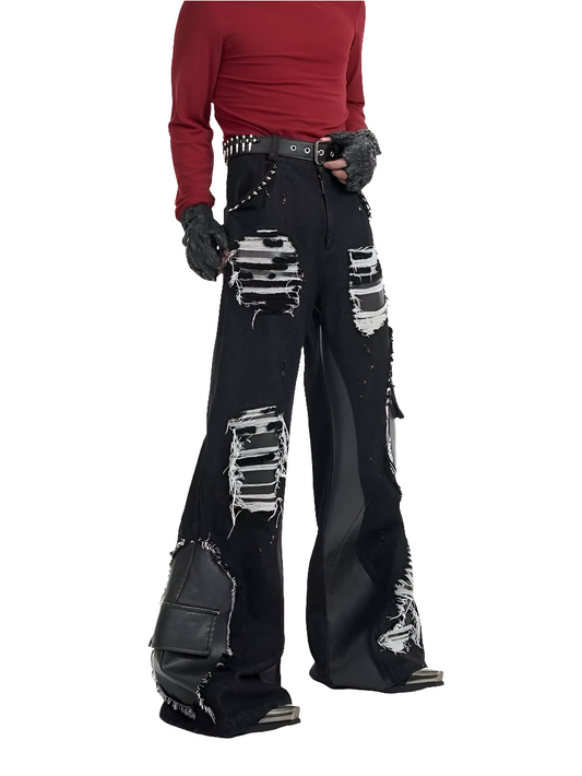 Rivet Stitching wide leg - Luxestreetwear™