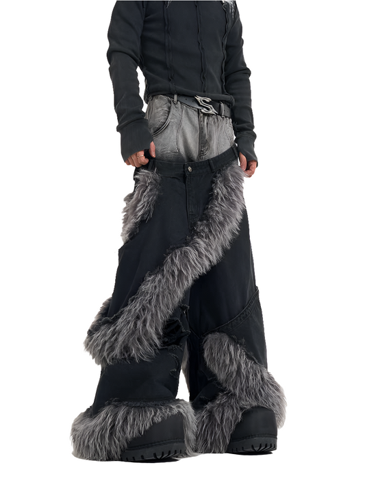 Double layer fur cover Baggy - Luxestreetwear™
