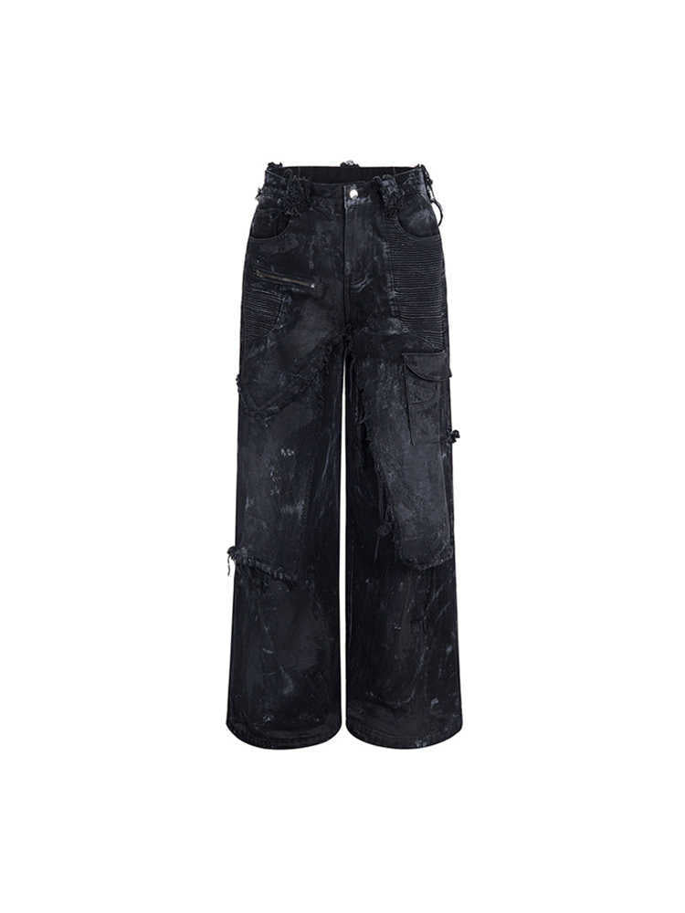Black denim wide leg - Luxestreetwear™