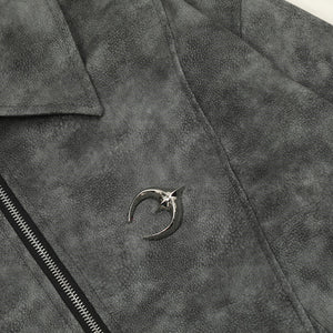 Distressed Biker Leather Jacket - Luxestreetwear™