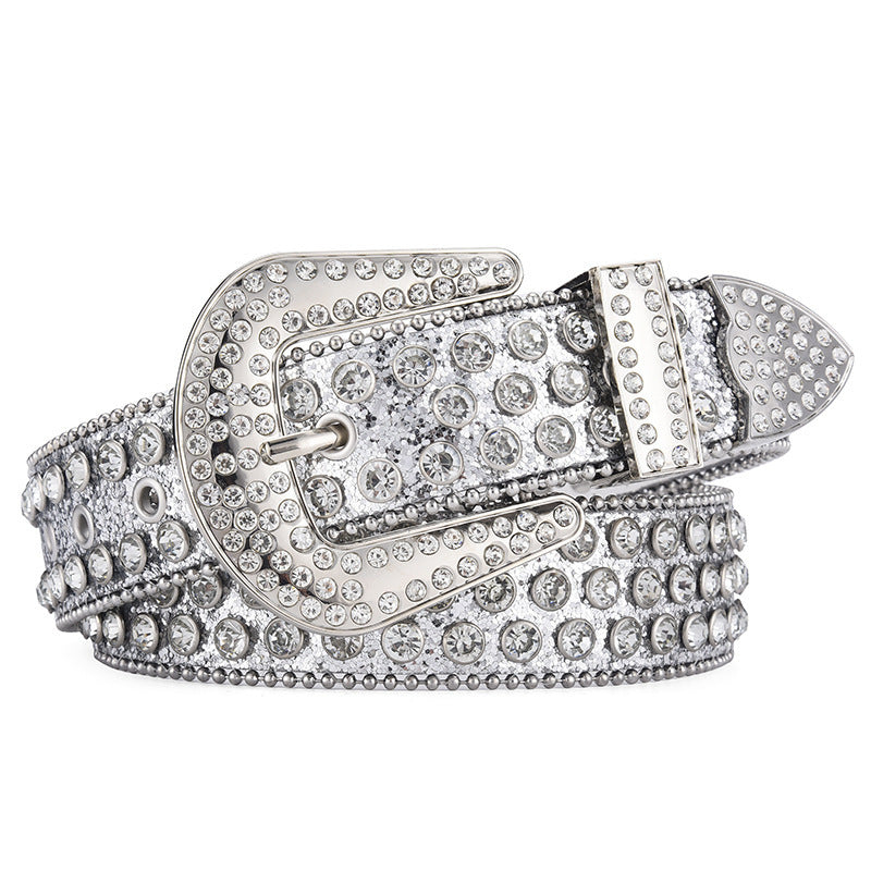 Rock Rivet Rhinestone Belt - Luxestreetwear™