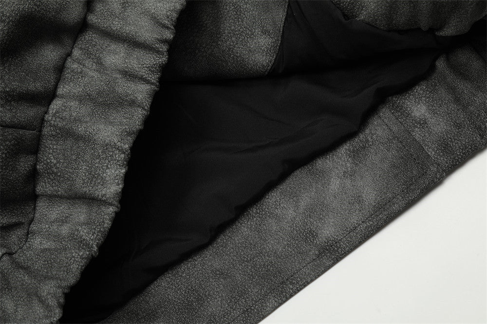 Distressed Biker Leather Jacket - Luxestreetwear™
