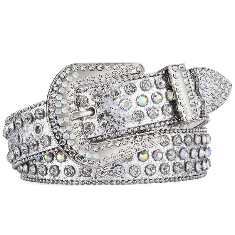 Rock Rivet Rhinestone Belt - Luxestreetwear™