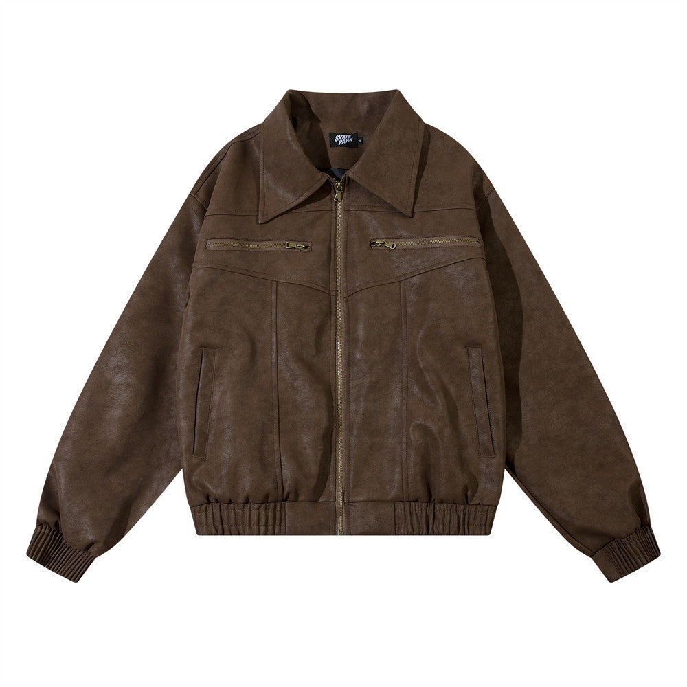 Skate Vintage Leather Jacket - Luxestreetwear™