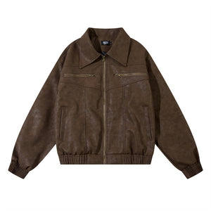 Skate Vintage Leather Jacket - Luxestreetwear™
