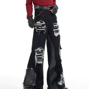 Rivet Stitching wide leg - Luxestreetwear™