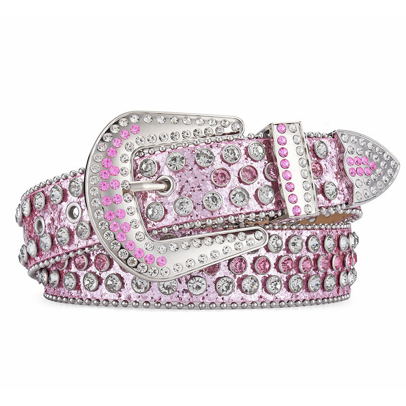 Rock Rivet Rhinestone Belt - Luxestreetwear™