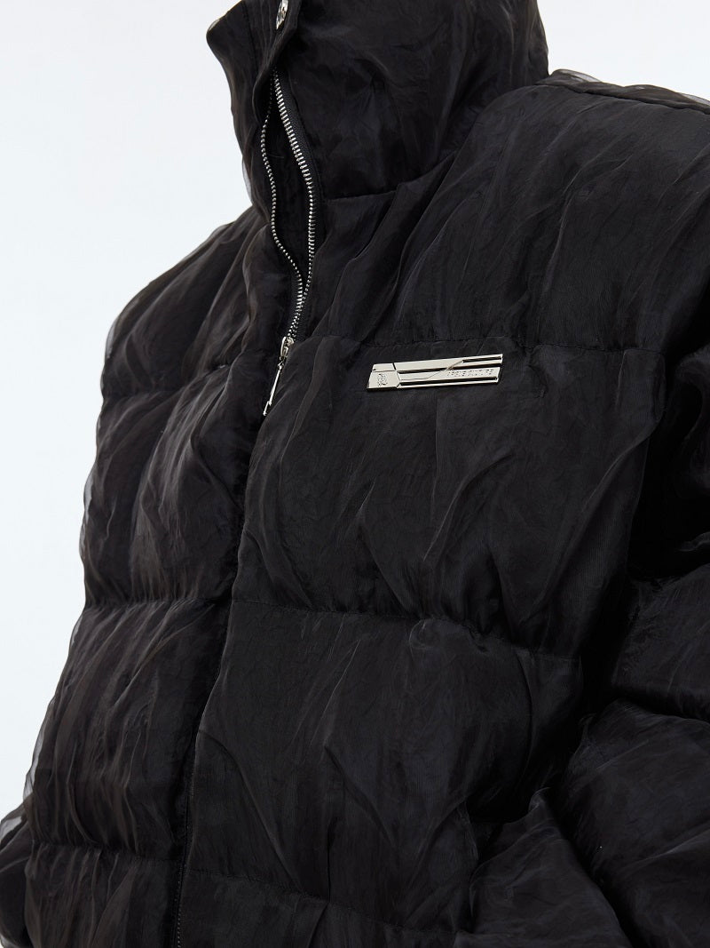 Niche Pleated Texture Thicken Cotton Clothes Coat Men - Luxestreetwear™