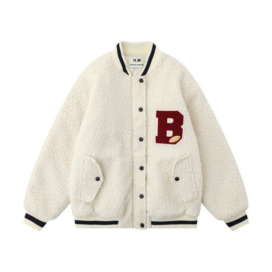 Lamb Wool Baseball Uniform Cotton Clothes Men - Luxestreetwear™