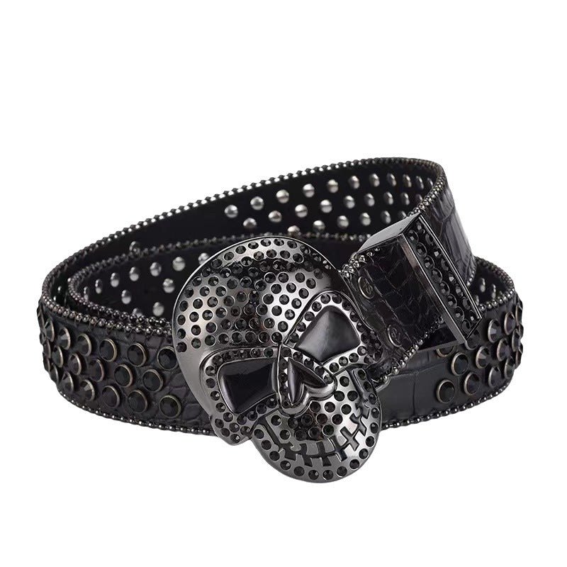 Rhinestone Skull Belt - Luxestreetwear™
