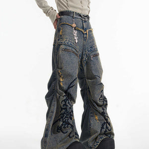Retro Pleated wide leg - Luxestreetwear™