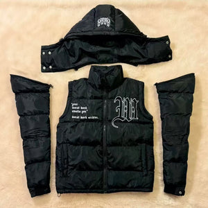 Winter Hooded Cotton-padded Cardigan Jacket - Luxestreetwear™
