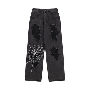 Spider web Ins Jean - Luxestreetwear™