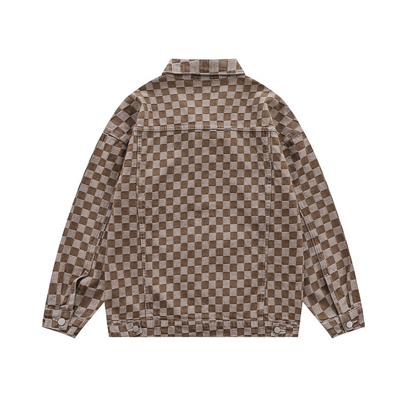 Checked Jean Jacket - Luxestreetwear™