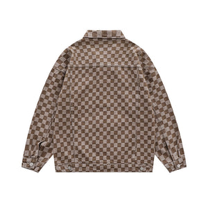 Checked Jean Jacket - Luxestreetwear™